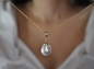 Preview: 925 silver - chain pearl pendant - drops - timeless - classic - personalized - gold-silver-rose gold - handmade - gift for her